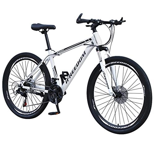 Folding Bike : 26 Inch 21-speed Mountain Bike Bicycle, Lightweight Alloy Folding Bicycle, Small Portable ​​City Variable Speed Cross-country Bike for Adults, Men Women Ladies Teens (White)