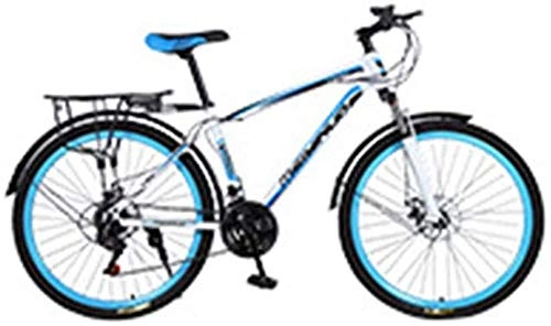 Folding Bike : 26 Inch Adult Folding Bike, 21 Speed Outroad Mountain Bike, Double Disc Brake Bicycles for Men and Women, E