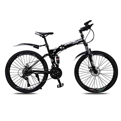 Folding Bike : 26 Inch Folding Mountain Bicycle, for 21speed Shock Absorption Adult Bike, for Urban Environment and Commuting To and From Get Off Work