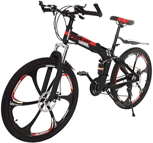 Folding Bike : 26 inch Full Suspension Mountain Bike high Carbon Steel Folding Mountain Bikes for Men and Women 21 Speed Specialized Bicycle
