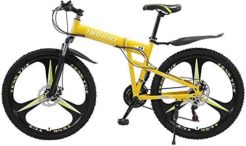Folding Bike : 26 Inch Mountain Bike and Road Bike Folding BMX Bikes Bicycle Male and Female Students Variable Speed Double Disc Brake Adult Bicycle