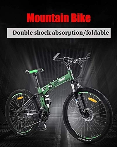 Folding Bike : 26 Inch Outroad Mountain Bike, Light Weight Folding Bike, Portable City Folding Compact Bike Bicycle, Adult Female Folding Bicycle Adults Men And Women (Color : Green) fengong (Color : Blue)