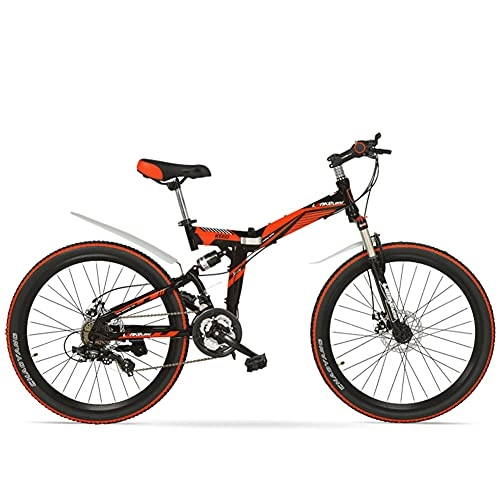 Folding Bike : 26" Lightweight Alloy Folding City Bike Bicycle, Comfortable Mobile Portable Compact Lightweight Great Suspension Folding Bike for Men Women - Students and Urban Commuters / B / 26inch