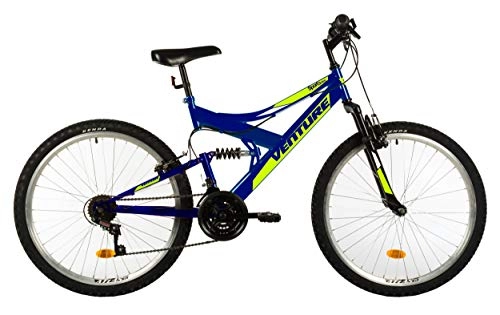 Folding Bike : 2640 26 Inch 46 cm Men 18SP Rim Brakes Blue