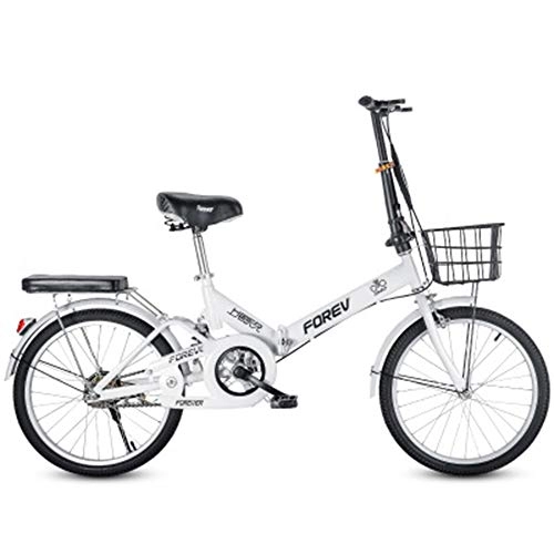 Folding Bike : ABDOMINAL WHEEL Folding Bike, City Bike Bicycle for Adults Men and Women 7 Speed Lightweight Mini Folding Bike with V Brake, Commuter Rear Carry Rack