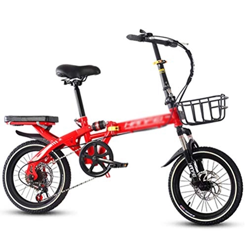 Folding Bike : ADOSB Folding Bicycle - Fashion Personality Home Folding Bicycle Personality Shock Absorption Ultra Light Portable Exquisite And Durable Folding Bicycle