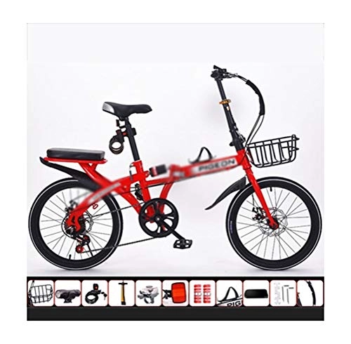 Folding Bike : ADOSB Folding Bicycle - Personality Home Personality Folding Bicycle Shock Absorption Ultra Light Portable Exquisite And Durable Folding Bicycle