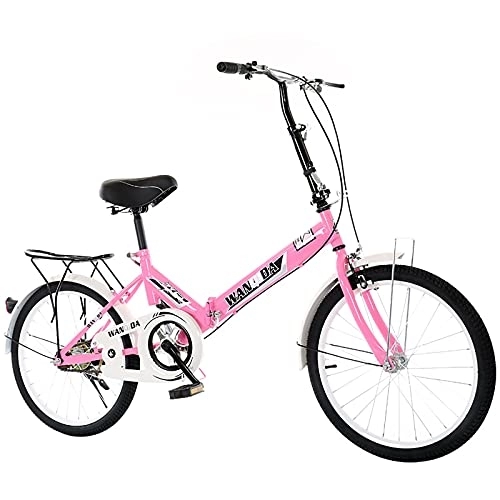 Folding Bike : Adult Folding Bicycle, 20in Ultra-Light Portable Women's City Mountain Cycling Mini Compact Bike Urban Commuters Unique Foldable Pedal For Work School
