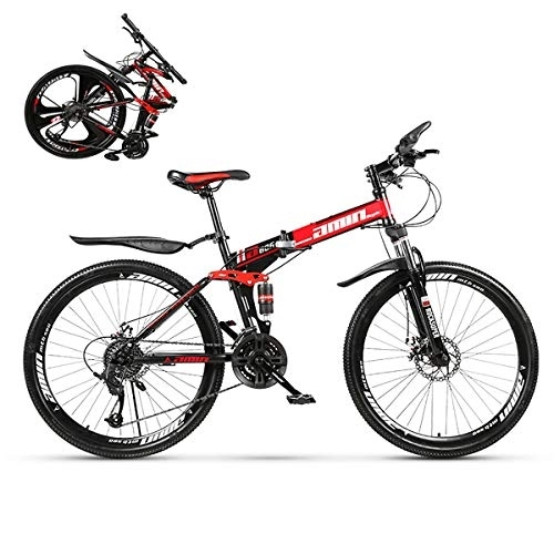 Folding Bike : Adult Folding Bike, Foldable Outroad Bicycles, Men Women Folding Mountain Bikes, for 24 * 26in 21 * 24 * 27 * 30 Speed Outdoor Bicycle