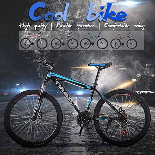 Folding Bike : Adult Mountain Bike - Unfoldable Bicycle Mountain Bike 26 Inch 21Speed Bike Double Disc Brake Comfort Bikes Non-Folding Bikes Hardtail Mountain Bikes, City Commuting Tool, Load capacity 160kg (Blue)