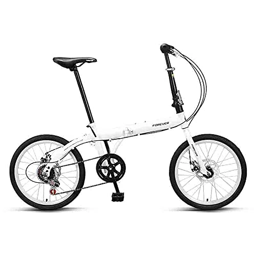Folding Bike : Agoinz 20-inch Foldable Mountain Bike, 7-speed Drive, High Shock Absorption, Mechanical Disc Brake, Can Be Used In Urban Trips And Fun