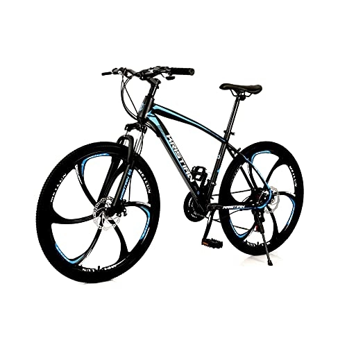 Folding Bike : Agoinz 30-speed Gearbox, 67-inch Body, Dual Shock Absorbers, Folding Bikes, Dual Disc Brakes, Six-wheel Mountain Bikes For Recreational Bikes, Suitable For Travel And Easy To Carry, Blue