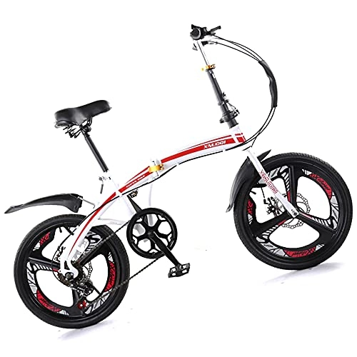 Folding Bike : Agoinz Cycling Mountain Bikes Six Level Sensitive Shifting Fast Folding Ergonomic For 20 Inch, Thickened High Carbon Steel Material, ​For Adults Men Women