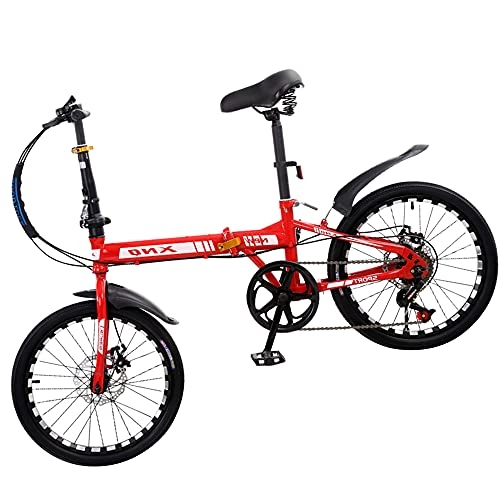 Folding Bike : Agoinz Mountain Bicycle Folding Bike Easy To Fold, Saddle Retractable, Small Space Occupation, Ergonomic, Anti-skid Tires 20 Inch Bike