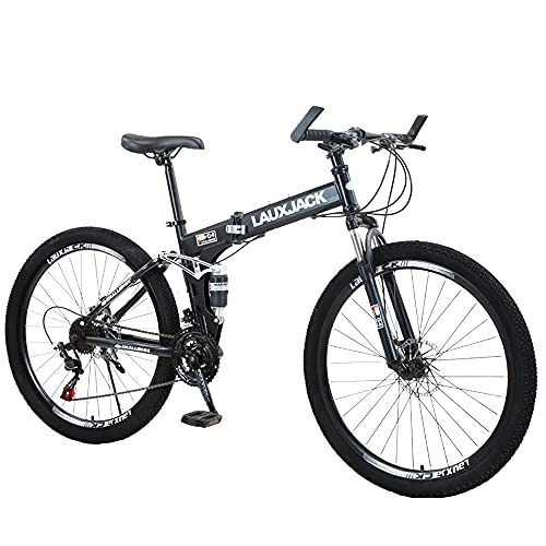 Folding Bike : Agoinz Mountain Bicycle Folding Bike Ergonomic Saddle Retractable Easy To Fold, Small Space Occupation, Anti-skid Tires, Comfortable And Beautiful