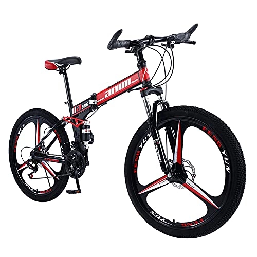 Folding Bike : Agoinz Mountain Bike 27 Speeds Bikes Dual Bike Sport, Fast Folding Ergonomic Lightweight, With Anti Slip Wear Resistant, For Men Or Women Wheel