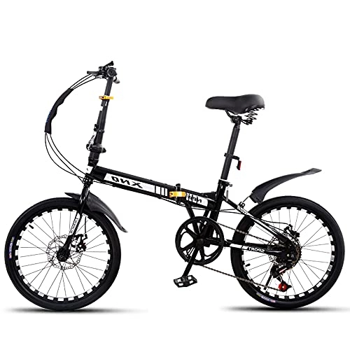 Folding Bike : Agoinz Mountain Bike Bicycle 20 Inch Folding Bike Easy To Fold, Small Space Occupation, Ergonomic Saddle Retractable, Anti-skid Tires