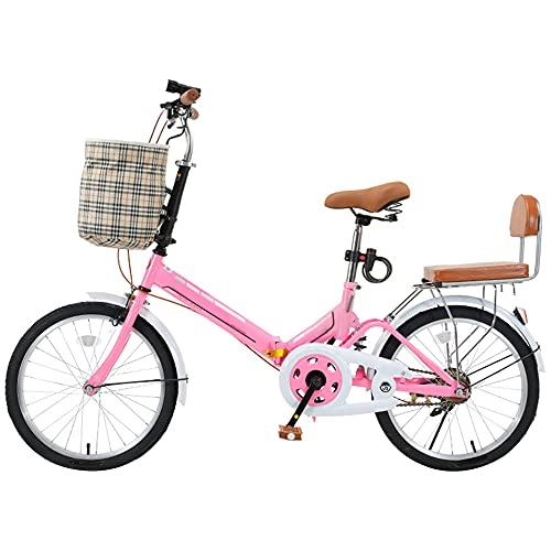 Folding Bike : Agoinz Mountain Bike Black Bike, Height Adjustable Seat, Folding Bike 7 Speed, With Back Seat And Basket, Running On The Highway, And Save Space Better Like