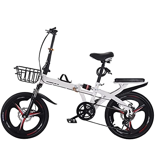 Folding Bike : Agoinz Mountain Bike Breathable And Smooth Soft Cushion, Wear-resistant Tires Bicycl Low Friction, White Folding Bike Dustproof, Effortless Riding