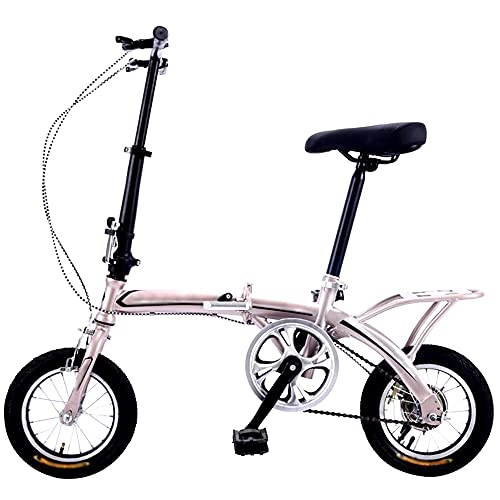 Folding Bike : Agoinz Mountain Bike Folding Bike, Breathable And Smooth Soft Cushion, 12 Inches Dustproof Wear-resistant Tires Bicycl Low Friction, Effortless Riding