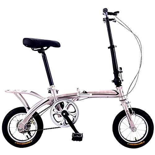 Folding Bike : Agoinz Mountain Bike Folding Bike Pink 12 Inches Dustproof Wear-resistant Tires Bicycl Low Friction, Effortless Riding, Breathable And Smooth Soft Cushion
