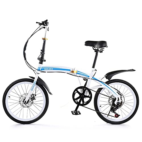 Folding Bike : Agoinz Mountain Bikes Fast Folding Cycling Ergonomic, Six Level Sensitive Shifting For Adults Men Women For 20 Inch, Thickened High Carbon Steel Material