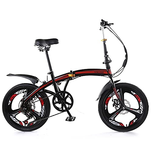 Folding Bike : Agoinz Mountain Bikes Fast Folding Thickened High Carbon Steel Material, Six Level Sensitive Shifting, For 20 Inch, ​For Adults Men Women Cycling Ergonomic