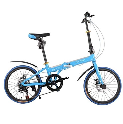 Folding Bike : AJH 20 inch 16 inch aluminum alloy folding car 7 speed disc brake folding bicycle youth bicycle sports bicycle leisure bicycle