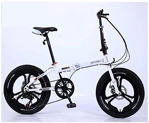Folding Bike : AJH Folding bicycle 20 inch lightweight women's adult bicycle ultra light portable student speed bicycle