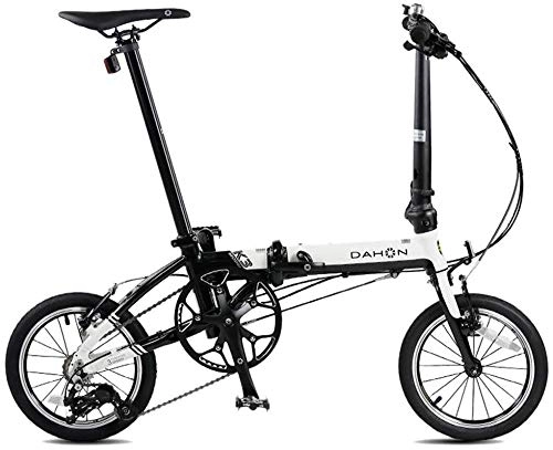 Folding Bike : AJH Folding Bikes Bicycle Folding Bicycle Unisex 14 Inch Small Wheel Bicycle Portable 3 Speed Bicycle (Color: G, Size: 120 * 34 * 91cm)