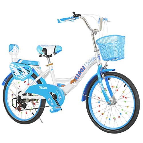 Folding Bike : ALUNVA 20 22inch Kid Bike, Compact Bike, Folding Bicycle, Portable Bicycle, Mini Lightweight Foldable Bicycle, Blue Black-Blue 2 22inch