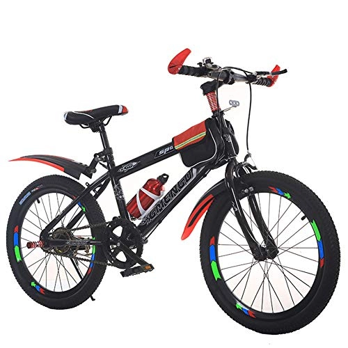 Folding Bike : AMEA 20 / 22 Inch Single Speed Folding Bicycle for Child, Mountain Bike, Full Suspension Mountain Bike, Steel Frame Bikes Portable Traditional Commuter University Road Bicycle, Black, 22 inch