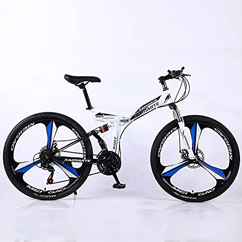 Folding Bike : ASPZQ Cycling Bikes, Comfortable Mobile Portable Compact Lightweight Folding Mountain Bike for Men Women - Students And Urban Commuters, B, 24 inch 27 speed