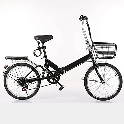 Folding Bike : ASPZQ Folding Bikes, Comfortable Mobile Portable Compact Lightweight Folding Bike for Men Women - Students And Urban Commuters, A