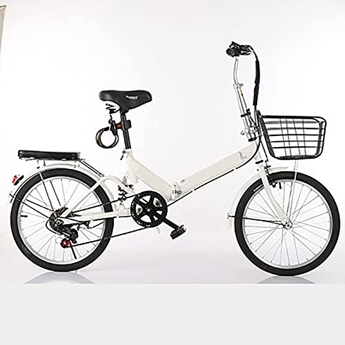 Folding Bike : ASPZQ Folding Bikes, Comfortable Mobile Portable Compact Lightweight Folding Bike for Men Women - Students And Urban Commuters, B