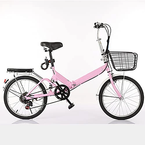 Folding Bike : ASPZQ Folding Bikes, Comfortable Mobile Portable Compact Lightweight Folding Bike for Men Women - Students And Urban Commuters, D