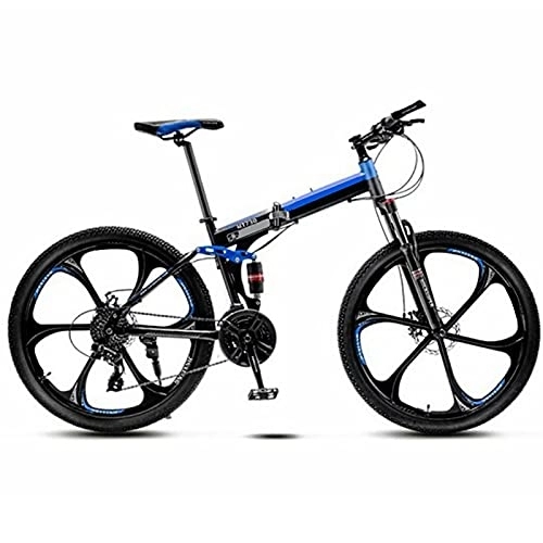 Folding Bike : ASPZQ Folding Mountain Bike, Comfortable Mobile Portable Compact Lightweight for Men Women - Students And Urban Commuters, C, 24 inches