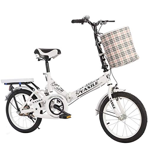 Folding Bike : ASYKFJ foldable bicycle Folding Bicycle, Lightweight Mini Bike Small Portable Bicycle Adult Student