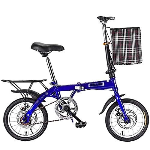 Folding Bike : BaiHogi Professional Racing Bike, Folding Bike, Men Women Folding Bicycle + City Foldable Bikes, Folding Mini Compact Bike Bicycle Urban Commuter Adult Cruiser (Color : D, Size : 14in)