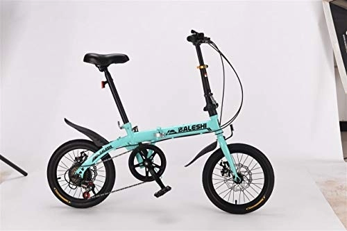 Folding Bike : Baleshi Sport bicycle 16'' Folding / City Bike, Shimano 7 Speed, Disc Brakes (pink)