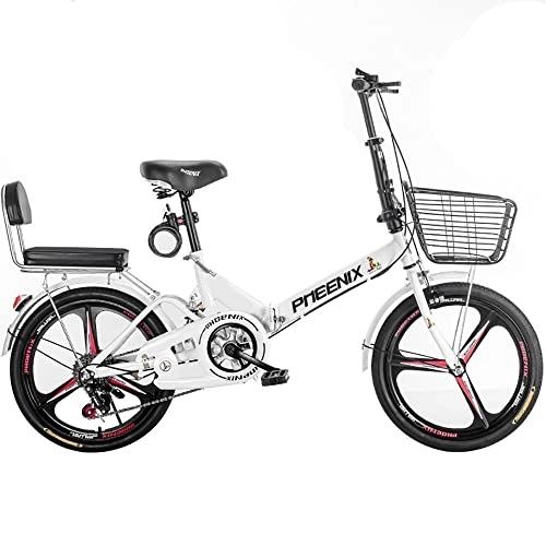 Folding Bike : Bananaww 20 / 22 Inch Foldable Bike, Comfortable Mobile Portable Compact Lightweight Folding City Bicycle, Suspension Folding Bike for Men Women - Students and Urban Commuters