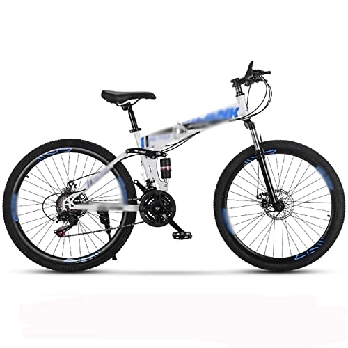 Folding Bike : BEAUTYMIRROR Folding Mountain Bike 24 Inch for Men Women Adults High-Carbon Steel MTB Bicycle Outdoor Exercise Foldable Road Bikes with 21 Speed Dual Disc Brakes Non-Slip Wheel Set, A