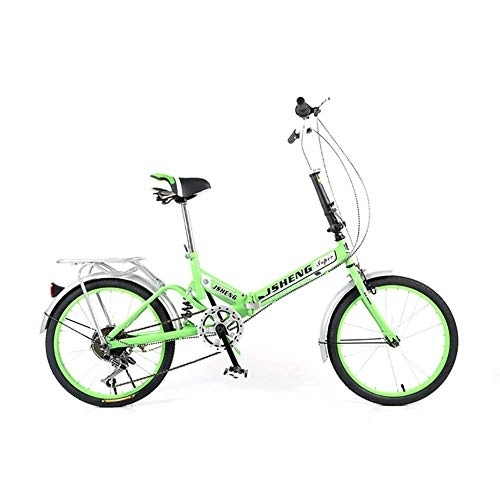 Folding Bike : Bicycle 20" Folding Bicycle, Featuring Front and Rear Fenders, Rear Carry Rack, and Men's Women's Bike