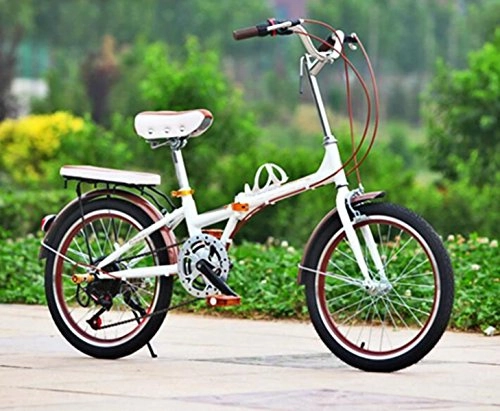Folding Bike : Bicycle 20-inch Folding Bike Bicycle Men And Women Color With Students Car Transport Tools, Brown-20in