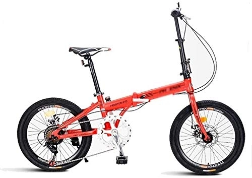 Folding Bike : Bicycle 20 Inches Bikes Folding Bike Portable Shock Absorb Vehicle Male Female Bicycle Variable Speed Bicycle