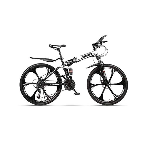 Folding Bike : Bicycle 24 Speed Folding Mountain Road Bike Beach Bicycle 24-inch Male and Female Students Shift Double Shock Absorber Adult Commuter Foldable Dual Disc Brakes Double Shock Absorber Urban Track Bike