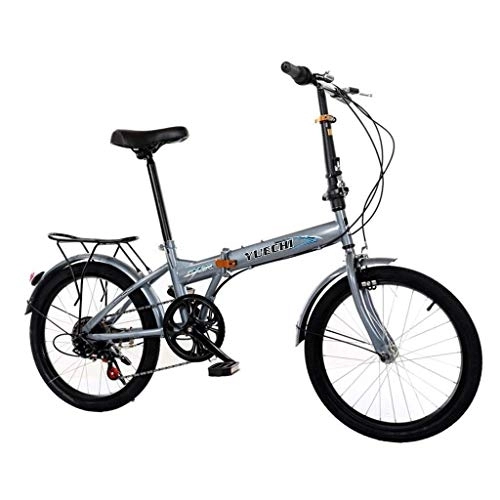 Folding Bike : Bicycle Adult Road Bikes Mountain Bikes20-inch Foldable Lightweight Bicycle Leisure 7 Speed ?City Folding Mini Compact Bike Urban Commuters City Mountain Cycling Bike with Back Seat Adult Tricy