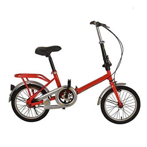 Folding Bike : Bicycle Child Folding Bike 20 Inch 16 Inch 12 Inch Adult Student Bicycle High-end Folding Bicycle Outdoor Cycling, Red-16in