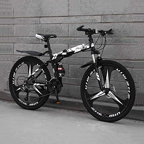 Folding Bike : Bicycle Fashion 24 Speed Folding Mountain Road Bike Beach Bicycle 24-inch Male and Female Students Shift Double Shock Absorber Adult Dual Disc Double Shock Absorber Urban Track Bike Adult Gift