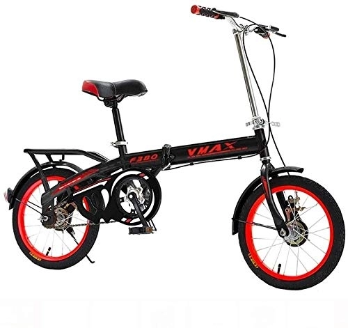 Folding Bike : Bicycle Folding Bicycle Children Foldable Bike for Adult Shock Absorber Commuting Bicycle Lightweight City Student Kids ( Size : 16inch )
